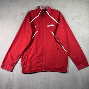 University Of Alabama Jacket Mens XS Red White Nike Fit‎ Storm Full Zip NCAA